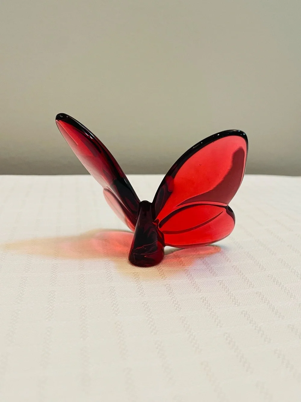 Baccarat Lucky Butterfly - Red Ruby Crystal Sculpture